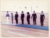 Equipa feminina de ginástica do Ginásio Clube do Sul no Campo do Almada Atlético Clube.
