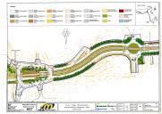 Planta dos arranjos exteriores e paisagísticos troço 5 Fomega - Monte de Caparica lotes 22/23 do Metro de Superfície de Almada.