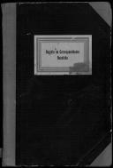 Livro de registo da correspondência recebida.