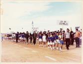 Desfile de abertura dos primeiros Jogos Juvenis de Almada no Campo do Almada Atlético Clube.