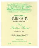 Rótulo de vinho branco Bairrada, colheita de 1992, Selecção Theotónio Pereira.