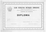 Diploma (impresso) de homenagem do Clube, sem data