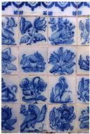 Painel de azulejos.