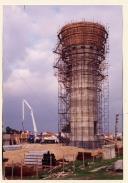Obras de construção do reservatório de água do Cassapo, Charneca de Caparica.