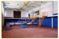 Sala das tubagens da estação elevatória de água do Cassapo.