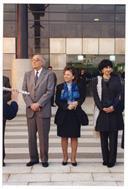 Cerimónia de inauguração da Praça José Saramago, no Pragal.