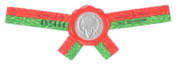 Gargantilha com selo comprovativo Medalha de Prata.