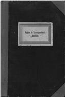Livro de registo de correspondência recebida.