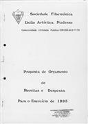 Proposta de orçamento de receitas e despesas.