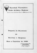 Proposta de orçamento de receitas e despesas.