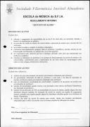 Estatuto do aluno no regulamento interno da escola de música da Sociedade.