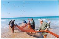 Pescadores, praia na Costa da Caparica.