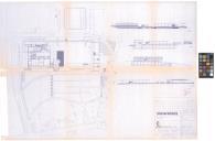 Planta de implantação e alçados de conjunto do parque urbano Comandante Júlio Ferraz, Almada.