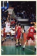 Jogo Basquetebol entre Sport Lisboa e Benfica e o CSKA.