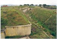 Corredores das edificações do Forte de Alpena.