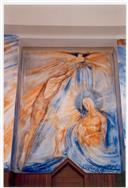 Igreja do Imaculado Coração de Maria, Vale Figueira, Sobreda: mural pintado.