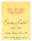 Rótulo de vinho rosé Quinta do Pombal.