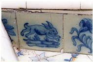 Painel de azulejos.