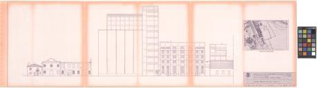Planta de localização e perfil 3 da antiga frente do cais do Caramujo - Cova da Piedade.