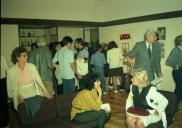 Foyer do teatro municipal na estreia da peça de teatro "Dona Rosinha, a solteira".