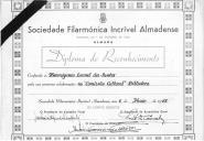 Diplomas da Sociedade para associados.