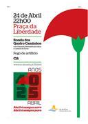 Cartaz de comemoração do 25 de abril de 2014.